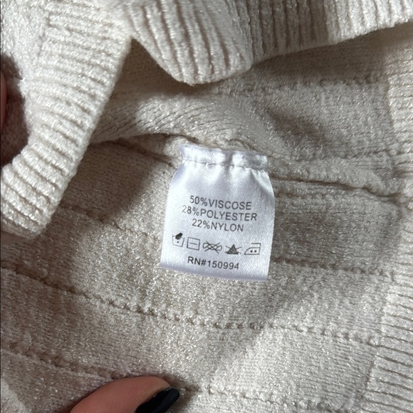 Cream Ribbed Boxy Tank Top - Picture 3 of 5